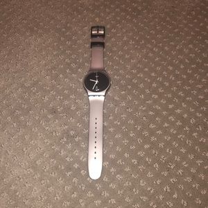 Swatch watch like new silver and black